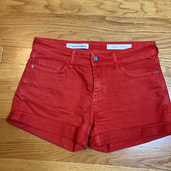 Anthropologie Red Jean Shorts - Picture 2 of 14